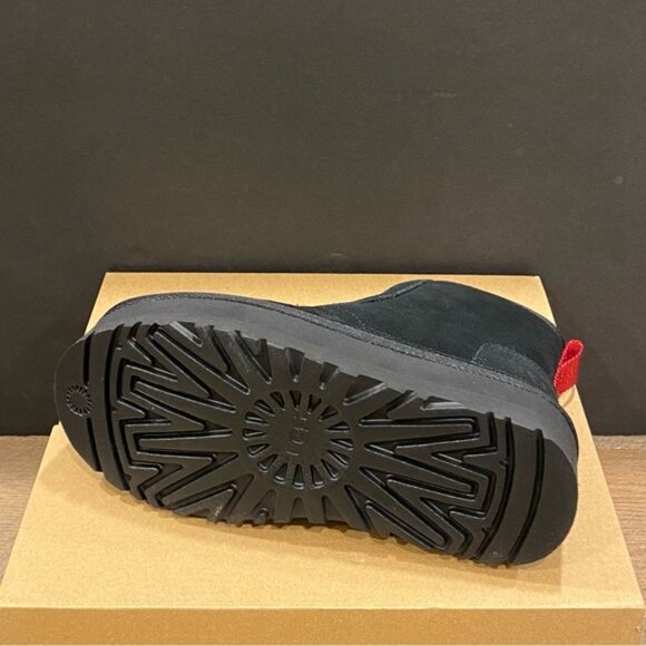 UGG Women's Neumel Platform Zip Black Ankle Short Boots Bootie Shoes Flats NEW - Picture 4 of 4